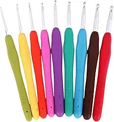 Kit 9 Agulhas de Crochê Soft Emborrachada OT20-166