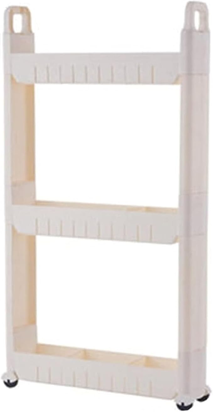 3 -Tier -Rollwagen, Nischenregal,10pc, 10 cm Breiter Küchenwagen Mit Rädern, Mobiler Rollvorsitzender, Schmaler Aufbewahrungsbad, Schlanker Lagerwagen for Die Küche,Weiß