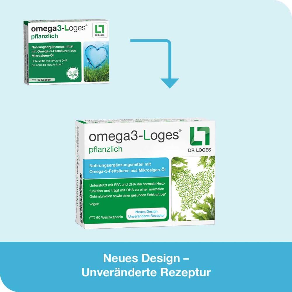 omega3-Loges pflanzlich - 120 Kapseln - Omega-3 aus Mikroalgen-Öl