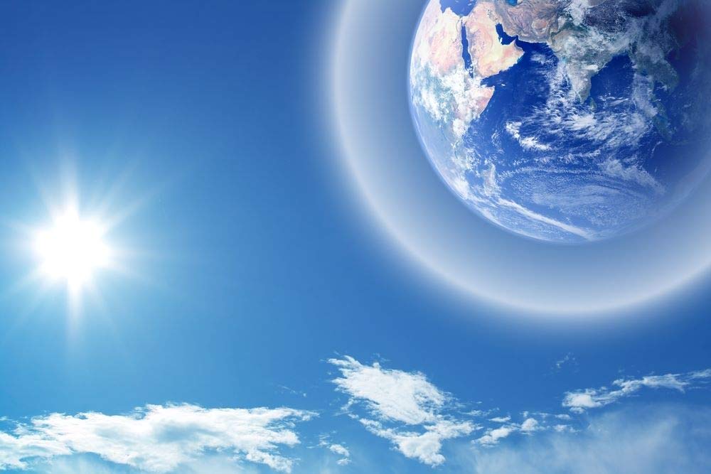 5 Ace earth in space with protective sticker poster|save environment|NO plastic|save earth|size:12x18 inch|multicolor