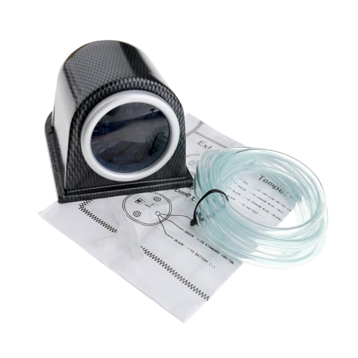 ABS MM Boost Gauge Meter 12v Circular Car Pressure Display