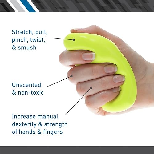 Miniatura 6 de BodyMed Masilla de terapia de manos premium, verde, 16 onzas, masilla de terapia firme y fortalecedora para rehabilitación física