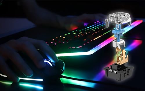 Miniatura 4 de i-rocks Teclado mecánico para juegos K71M RGB con perilla de control de medios, interruptores (azul), 107 teclas con NKRO completo, teclas PBT,