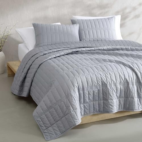 Linge de lit double bleu acier idéal pour dortoir et chambre