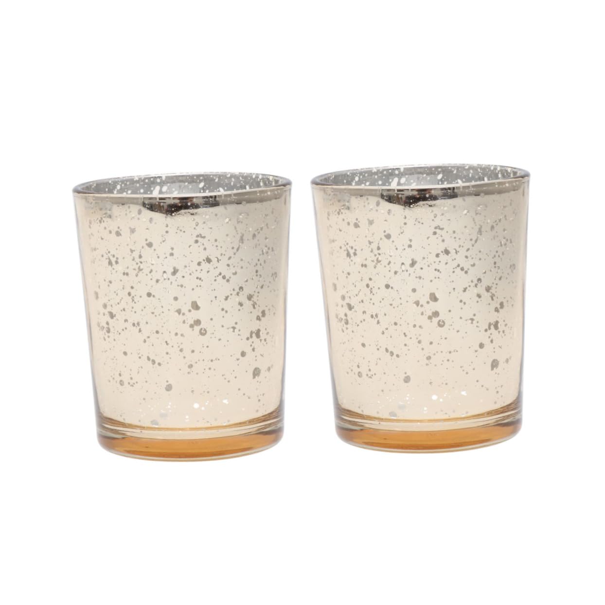 GRIRIW 2pcs Glass Candle Holders Glass Votive Candle Holder for Christmas Glass Candle Jars with Lids Glass Menorah Decor Tealight Holders Frosted Candle Jars Candle Stand Amber Household