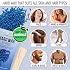 Tress Wellness Award Winning Waxing Kit for Sensitive Skin Safe for Face & Skin, Easy to Use At-Home Kit for Face, Bikini, Brazilian & Full Body - Digital Display, Blue