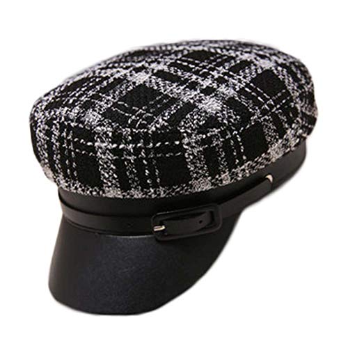Fashion Achteckiger Hut Für Frauen Lässige Baskenmütze Hut Vintage Zeitungsjunge Cap, A17 Cover