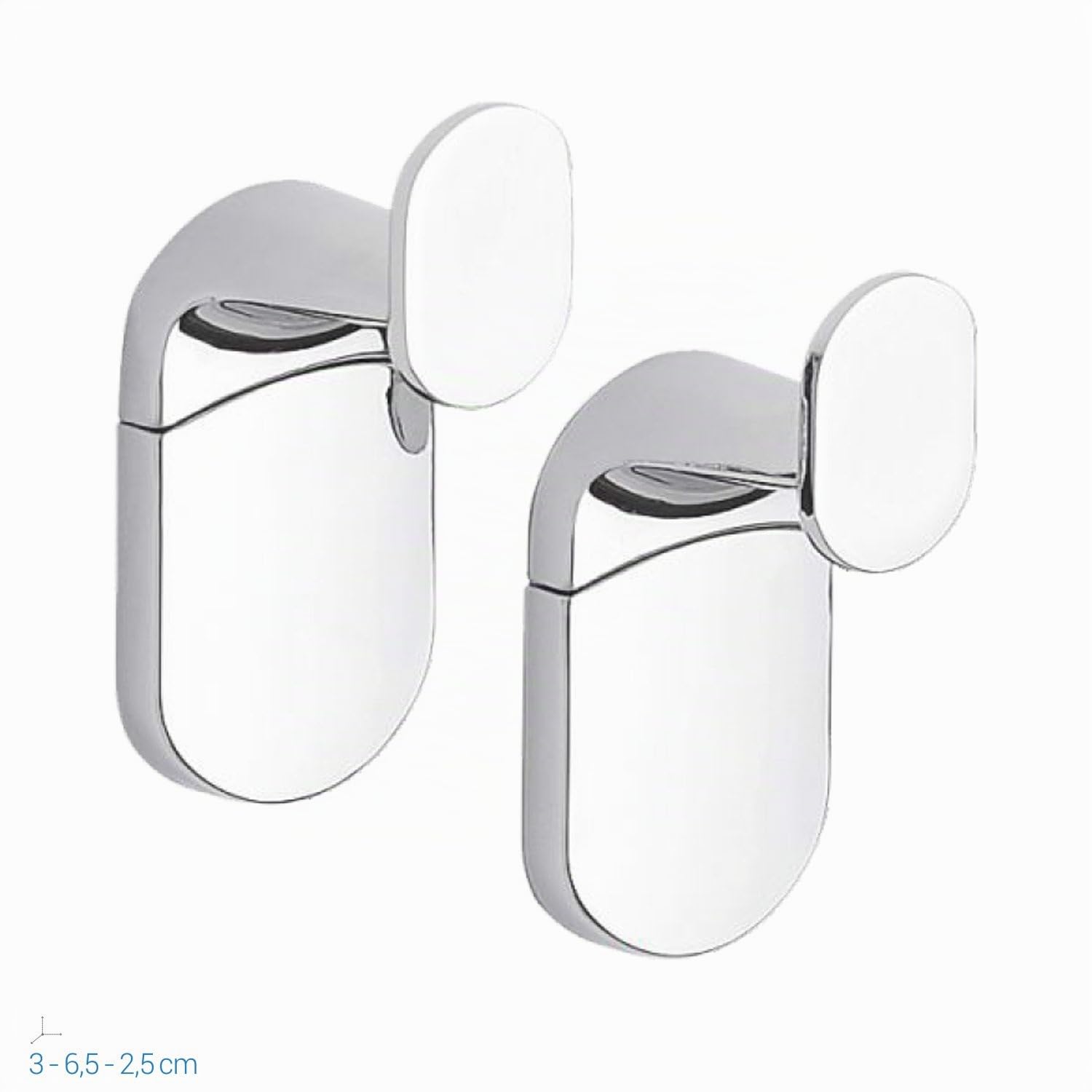 Metaform Zero Kit Accessori Bagno a Parete, Leghe Metalliche, San e ABS, 8 Pezzi, Acciaio Cromato
