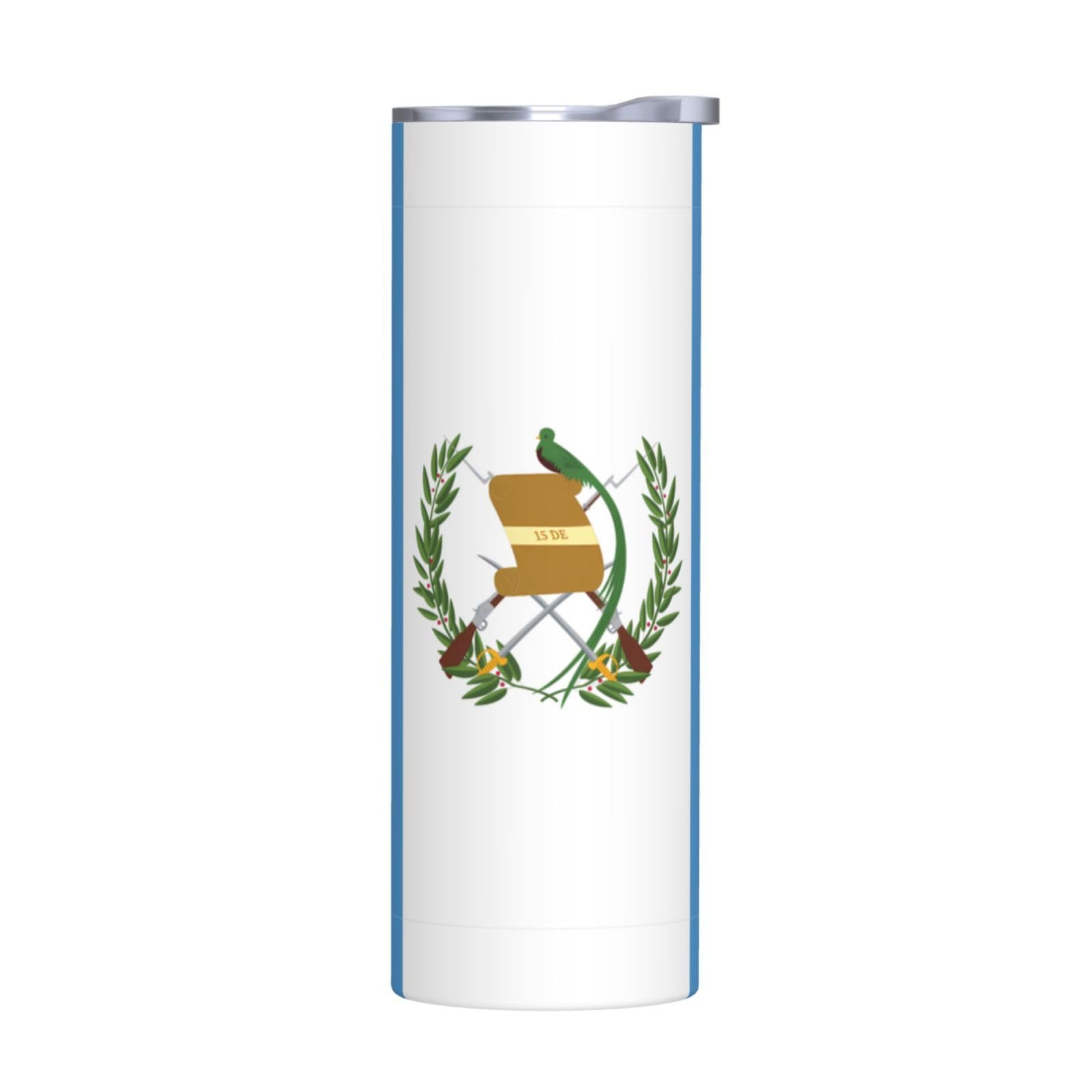 Mug en acier inoxydable durable motif Guatemala avec couvercle hermétique