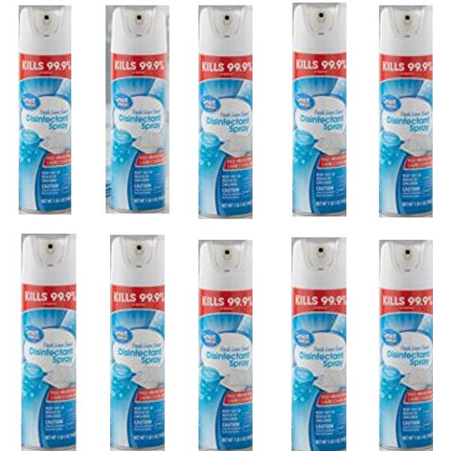 PACK OF 12 - Great Value Disinfectant Spray, Fresh Linen Scent, 19 oz