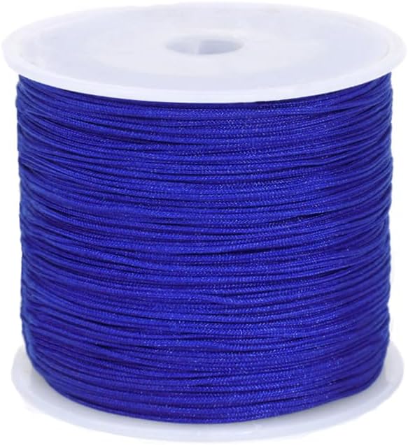 1mm x 100 Yards Nylon Cord, Braided Thread Trim String Thread for Chinese Knotting Necklaces Jewelry Making Macramé Beading Bracelets Pendant and Craft 100 Yards (Red)