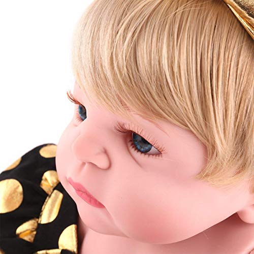 HZWDD NewFull Silikon Vinyl Reborn Babypuppe Realistische handgemachte Jungen Babys Puppen 22 Zoll 55 cm lebensechte… – Bild 6