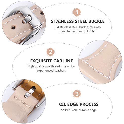 UKCOCO Pulseira de Relógio de Couro Pu Pulseira de Relógio Substituição de Pulseira Em Forma de T Co