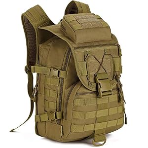 Huntvp® 40L Military Backpack Tactical Hiking Backpack Waterproof Trekking Backpack MOLLE Tactical Sports Backpack Daypack Battle Backpack 14 Inch Laptop Bag for Outdoor Hiking