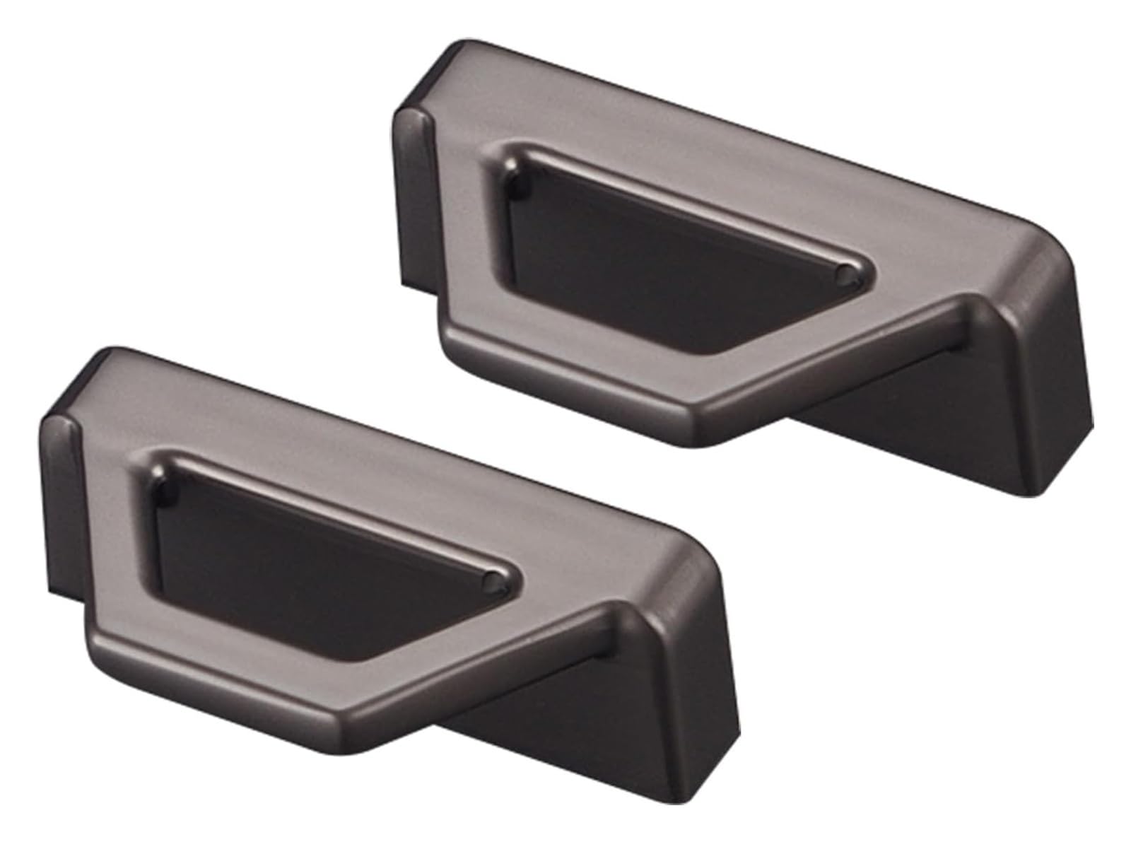 Lqzaxsrdr Black Concealed Drawer Handles, Decorative Zincy Cabinet Pull Handles Multiple Sizes 2 Pack(Hole Distance 32Mm)