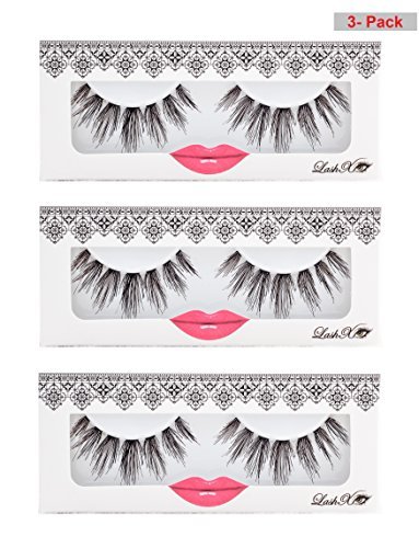 LashXO Lashes - Angel Amour 6 packs_ Premium Quality False Eyelashes Darkbrown Human Hair- Premium High Quality lashes compared to popular name brands