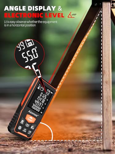 Aicevoos Laser Measure 229ft/70m with Large Backlit Screen, Digital Laser Measurement Tool with Electronic Angle Measures Distance, Area and Volume, Red Beam