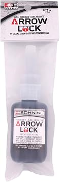ArrowLock Archery Insert Glue, .7 oz, Rubberized Instant Glue for Points and Inserts