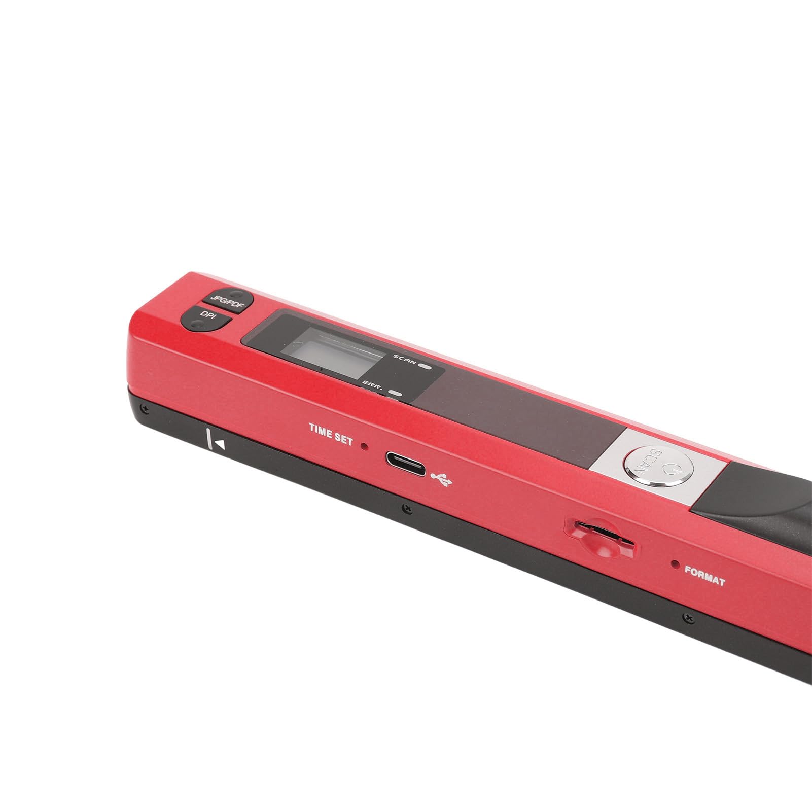 Alomejor Scanner per Documenti Mobile Scanner Fotografico Portatile da 900 DPI Facile da Usare per Casa e Ufficio, Memoria di Archiviazione Espandibile 32G, Compatibile con OS X 10.4 (Rosso)