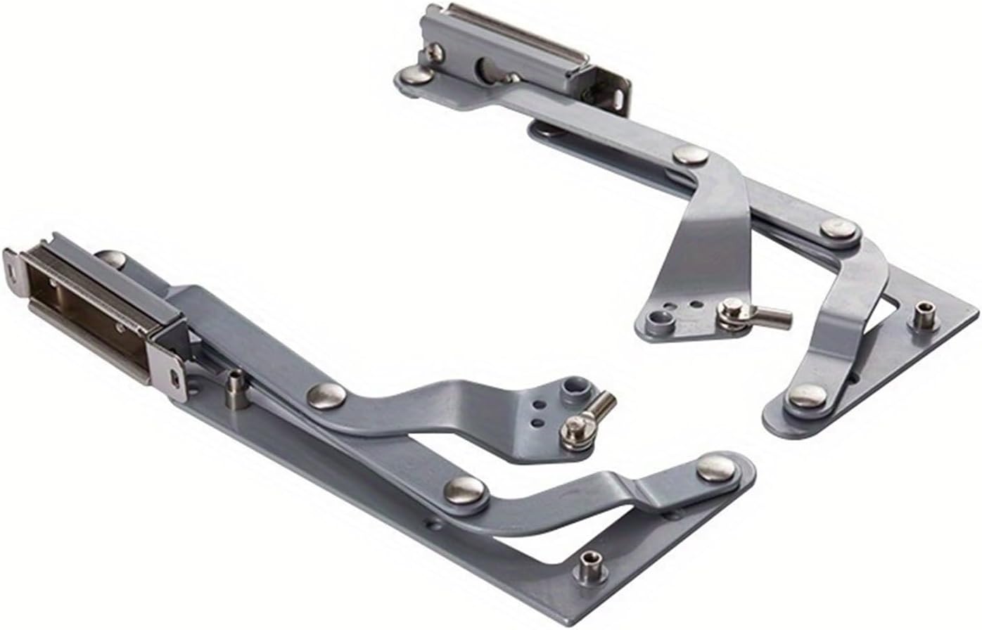 1 Set Folding Lift-Desk Bracket with Pneumatic Buffer - Slide Support Hinge for Cabinets (Fits Widths 24"-36")