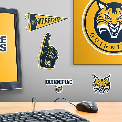 Image of Quinnipiac University 9ct Vinyl Large Deluxe Stickers Variety Pack - Laptop, Water Bottle, Scrapbooking, Tablet, Skateboard, Indoor /Outdoor - Set of 9