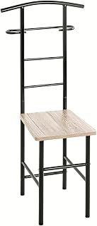 HAKU Möbel aparcacoches Roble San Remo, Negro, MDF, Metal - Dim.: AN 46 cm x AL 109 cm x P 46 cm, Estilo: Moderno
