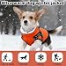 Hundemantel Winter mit Geschirr Einstellbar, ZoneYan Wasserdicht & Warm Hundemantel für Kleine Hunde, Reflektierende Winterjacke, Winddicht Weste für Hund (Orange, XS)