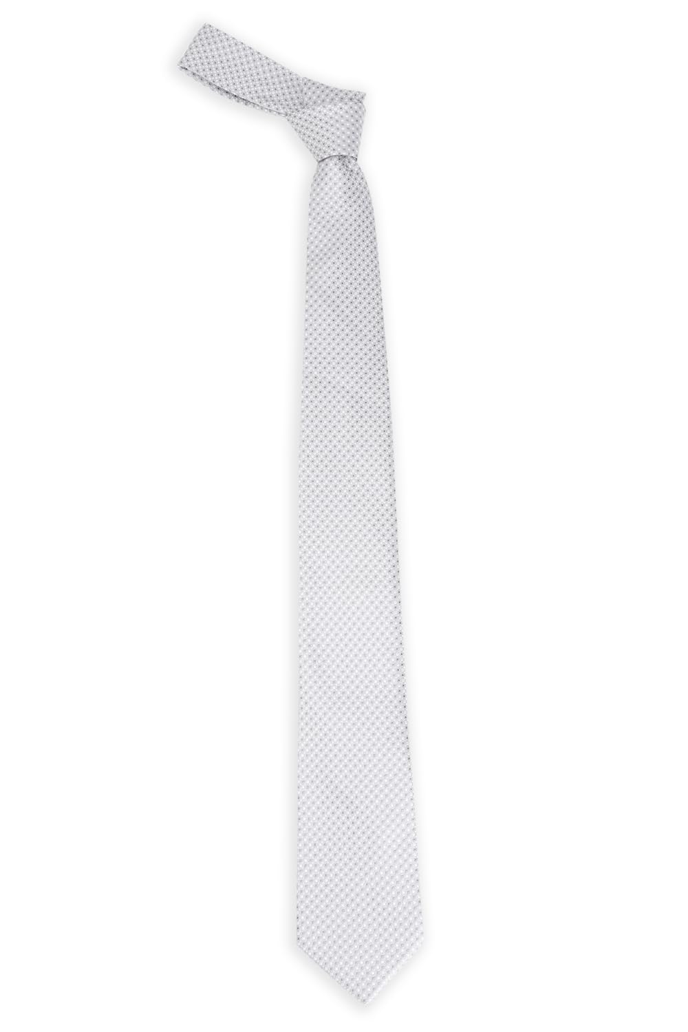 Men White Embroidered Tie-image-36