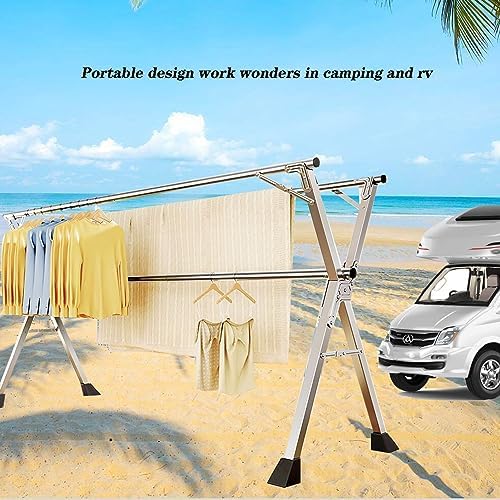 Miniatura 3 de Laundry Room Collapsible Clothes Drying Rack, Drying Rack Clothing Collapsible, Laundry Stand Organizer, Stainless Steel Garment Rack, Racks for