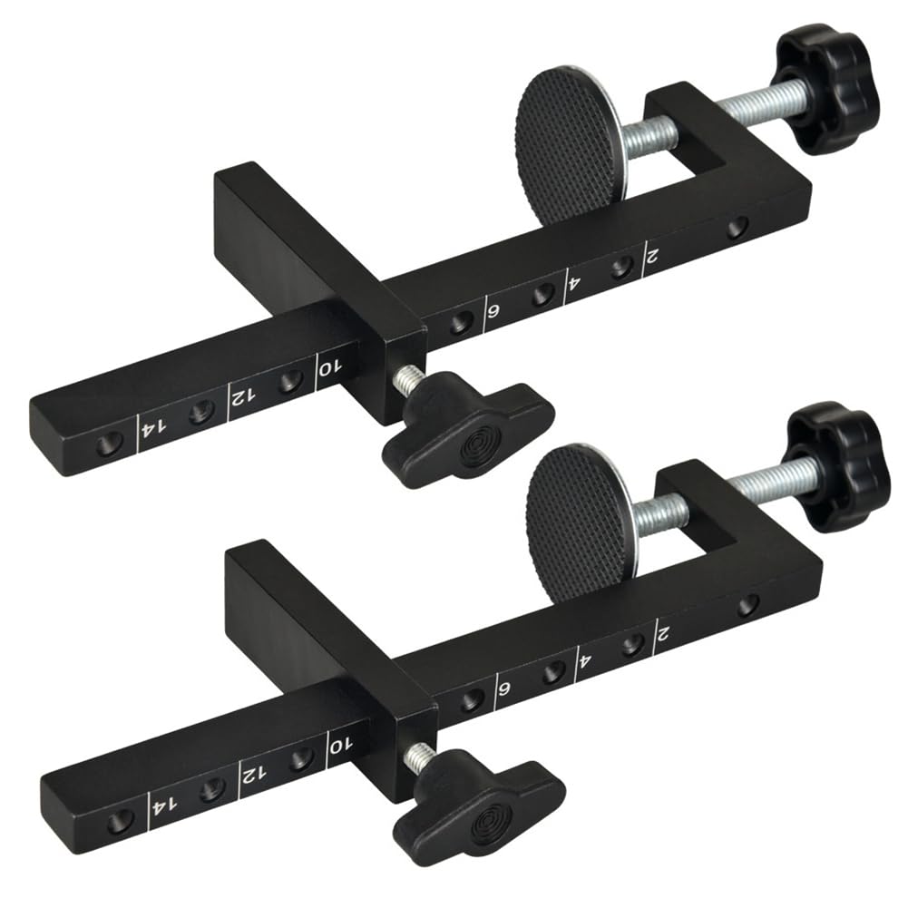 Littimoon 2pcs Adjustable G-Shaped Clamp,C-Shaped Clamp, Aluminum Alloy Strong F-Clamp, Woodworking Fixing Fixture Clamp