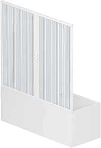 Cabine De Douche / Pare-baignoire Forte 150cm PVC - Ouverture Centrale 2 Portes H150cm - Neuf