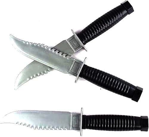 Miniatura 4 de Cooplay 3 piezas de daga simulada de policía militar engaño cosplay accesorios mágicos rendimiento escénico juguete adulto daga cuchillo plástico