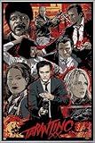 Material: Aluminium Tarantino XX Poster Movie Artwork (93x62 cm) gerahmt in: Rahmen Silber matt
