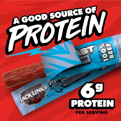 Jack Link's MrBeast Original Mini Beef Jerky Sticks - (12 Pack) 0.5 oz | Zero Sugar - Individually Wrapped Protein Snacks - 6g Protein per Serving - Made with 100% Real Beef - Meat Sticks - image 4