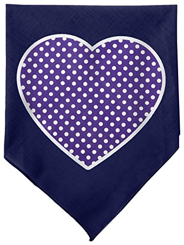 Mirage - Bandana para Perro con Estampado de corazón con Estampado de Lunares, Color Azul Marino