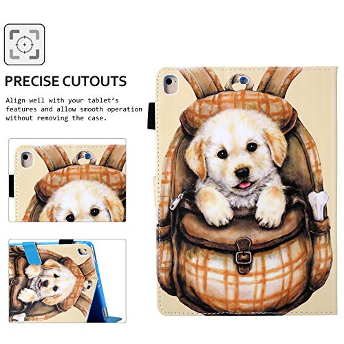 Smart Cover For 10.2-Inch Ipad 7Th/8Th/9Th Generation & 10.5" Ipad Air/Pro, Techcircle Cute Animal Design Pu Leather Folio Stand Magnetic Flip Case With Card Slots & Pencil Loop Holder, Cute Puppy #TOP5