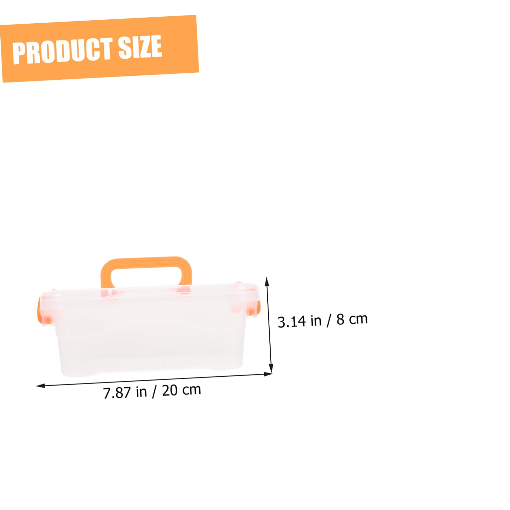 Tofficu 2sets Storage Case with Handle Plastic Storage Bins for Desktop Classroom and Countertop 5pcs*2