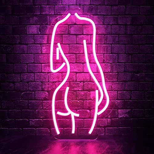 Sugarneon Lady Back Neon Sign, Girls Neon Sign for Wall Decor, Pink Led Sign for Bedroom,Bar Signs,USB Connected Decorative Sign Suitable for Living Room Man Cave Party Wall Art Decoration(Lady Back)