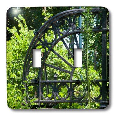 Interruptor doble decorativo de arco de jardín de 3dRose para pared 3
