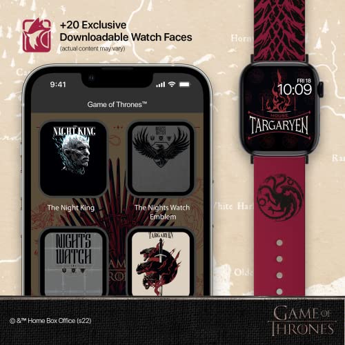 Game Of Thrones: House Targaryen Smartwatch Band - Officially Licensed, Compatible With Every Size & Series Of Apple Watch (Watch Not Included) #TOP5