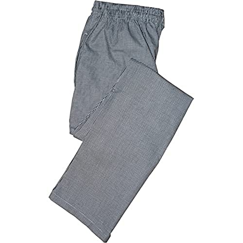 Pegasus Textiles Black & White Hounds Pantalon de Chef, Noir/Blanc, L Mixte Cover