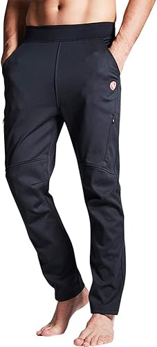 Souke Sports Pantalones de ciclismo de invierno para hombre, a prueba de viento, de forro polar térmico para ciclismo pantalones deportivos
