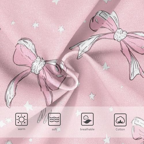 Wusikd Cute Pink Bows Ribbons (3) Girls' Underwear Cotton Girls Briefs Soft Toddler Underwear 2T3