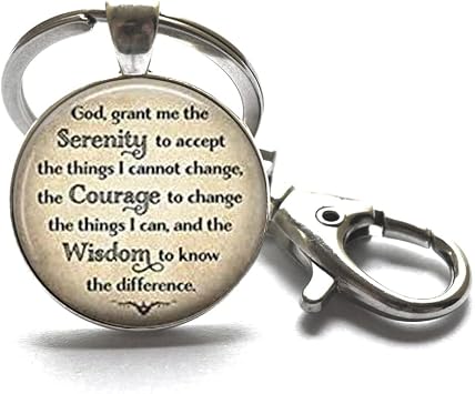 Serenity Prayer keychain Serenity Prayer keychain inspirational jewelry inspirational quote spiritual quote jewelry spiritual jewelry