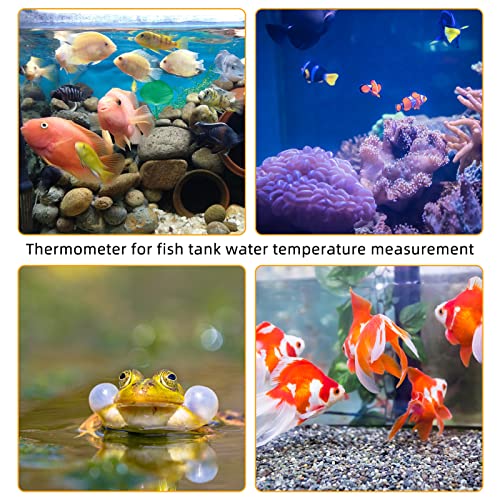 Defutay Brewing Thermometer Adhesive Strip, 4 Pack Horizontal Thermometer Stickers, Aquarium Thermometer Sticker For Fish Tank, Kombucha Aquariums 50℉ To 97℉ (10℃ To 36℃) #TOP6