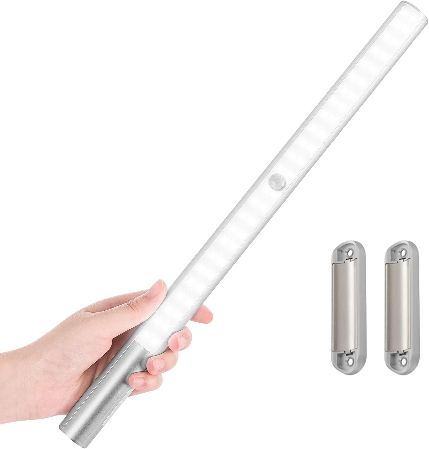 BLS LED Closet Light Battery Operated, T401 Super Bright Wireless Under Cabinet Lighting | Motion Sensor Light | Large 4000mAh Rechargeable Battery Powered | 6000K White Glow + 1 Piece M