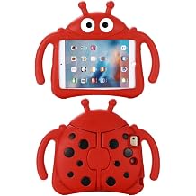 Kids Case for Apple iPad mini 5/4/3/2/1 7.9 inch Only, Kids Proof Lightweight EVA Foam Stand Cover NOT for mini 6 Nor 7 - Ladybug, Red