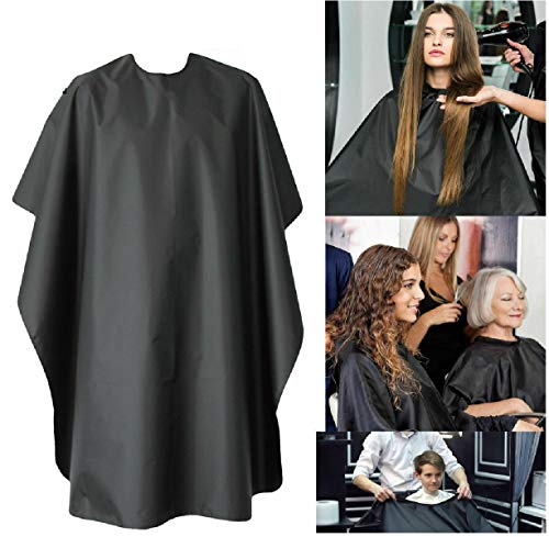E FAST CE4 Black Full Length Cape Unisex Professional Hairdressers Gown for Hair Styling Cuts and Colours Barber Apron