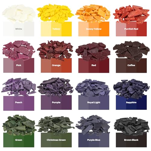 MAQIHAN Candle Dye for Soy Wax Candle Making - 16 Vibrant Colors Wax Dye for Soy Candle Making,Bulk Candle Soy Wax for Candle Making Supplies,Wax Coloring Dye for DIY Candle,Safe and Natural