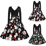Vestiti Donna Natale Elegante Sera Invernali Cerimonia Taglie Forti Vestito Donna Natale Abiti Donna Natale Abito Donna Santa Claus Vintage Donna Manica Lunga Donna Pizzo Donna Elegante, Donna Vestito con Paillettes Abito Scollo V Donna Vestito da Estate Manica Lunga Vestito Maglioni Donna Invernali Eleganti Collo Alto a Manica Lunga Pullover Vestito Invernale Lavorato a Maglia da Donna -Abito a Maniche Lunghe a Vita Alta con Collo Alto e Maniche Lunghe